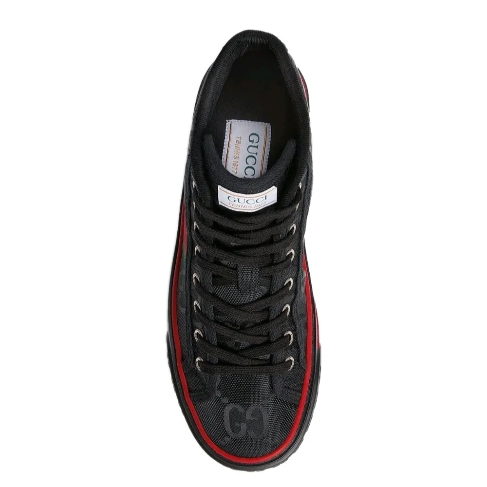 Gucci Men's Tennis 1977 High-Top Sneakers Black EU 44 US Men's Size 10.5 -11